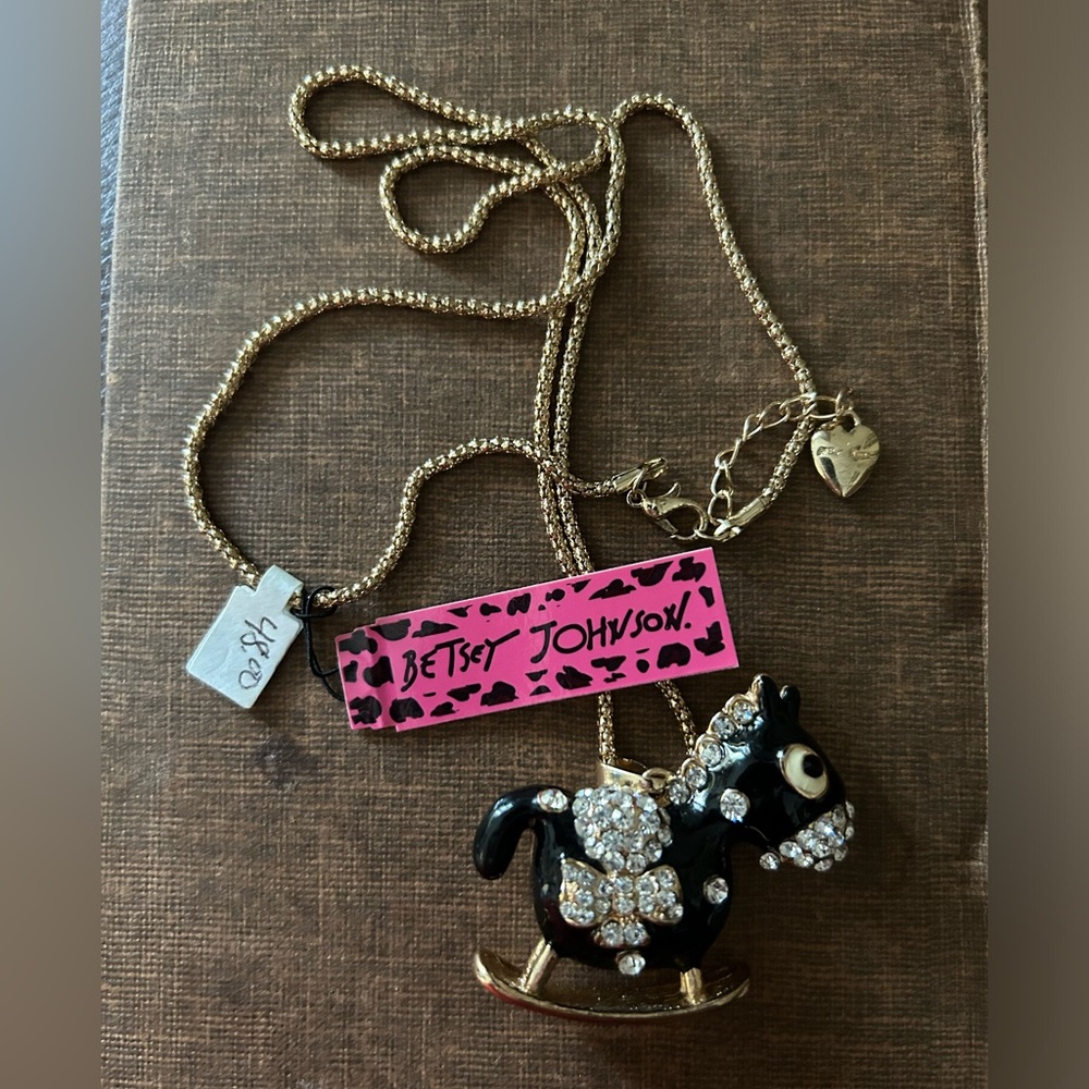 Betsey Johnson Rocking Horse Necklace